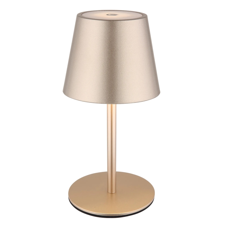 Globo - Lampada da tavolo da esterno ricaricabile dimmerabile con controllo touch 3 in 1 LED/3W/5V 3000/4000/5000K IP54 1800 mAh ottone