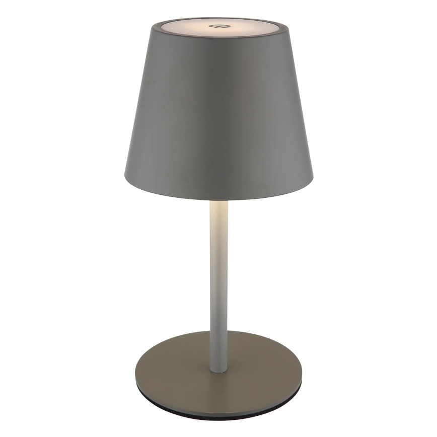 Globo - Lampada da tavolo ricaricabile a LED dimmerabile a sfioramento per esterni 3 in 1 LED/3W/5V 3000/4000/5000K IP54 1800 mAh grigio