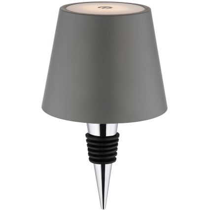 Globo - Lampada da tavolo ricaricabile a LED dimmerabile a sfioramento per esterni 3 in 1 LED/3W/5V 3000/4000/5000K IP54 1800 mAh grigio