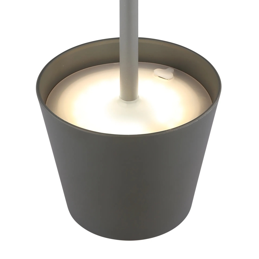 Globo - Lampada da tavolo ricaricabile a LED dimmerabile a sfioramento per esterni 3 in 1 LED/3W/5V 3000/4000/5000K IP54 1800 mAh grigio