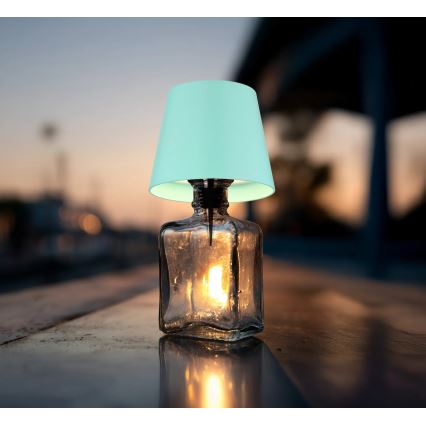 Globo - Lampada da tavolo LED ricaricabile da esterno dimmerabile con touch 3 in 1 LED/3W/5V 3000/4000/5000K IP54 1800 mAh verde menta