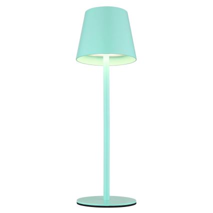 Globo - Lampada da tavolo LED ricaricabile da esterno dimmerabile con touch 3 in 1 LED/3W/5V 3000/4000/5000K IP54 1800 mAh verde menta