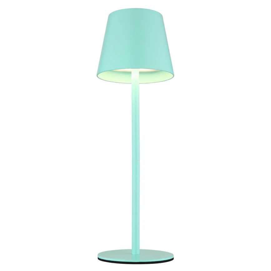 Globo - Lampada da tavolo LED ricaricabile da esterno dimmerabile con touch 3 in 1 LED/3W/5V 3000/4000/5000K IP54 1800 mAh verde menta