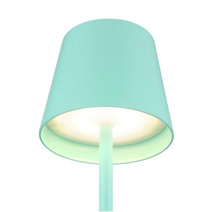 Globo - Lampada da tavolo LED ricaricabile da esterno dimmerabile con touch 3 in 1 LED/3W/5V 3000/4000/5000K IP54 1800 mAh verde menta