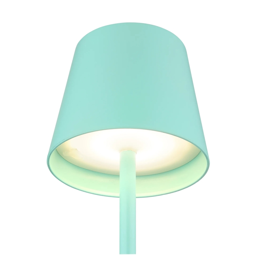 Globo - Lampada da tavolo LED ricaricabile da esterno dimmerabile con touch 3 in 1 LED/3W/5V 3000/4000/5000K IP54 1800 mAh verde menta