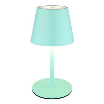 Globo - Lampada da tavolo LED ricaricabile da esterno dimmerabile con touch 3 in 1 LED/3W/5V 3000/4000/5000K IP54 1800 mAh verde menta