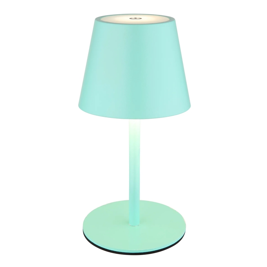 Globo - Lampada da tavolo LED ricaricabile da esterno dimmerabile con touch 3 in 1 LED/3W/5V 3000/4000/5000K IP54 1800 mAh verde menta