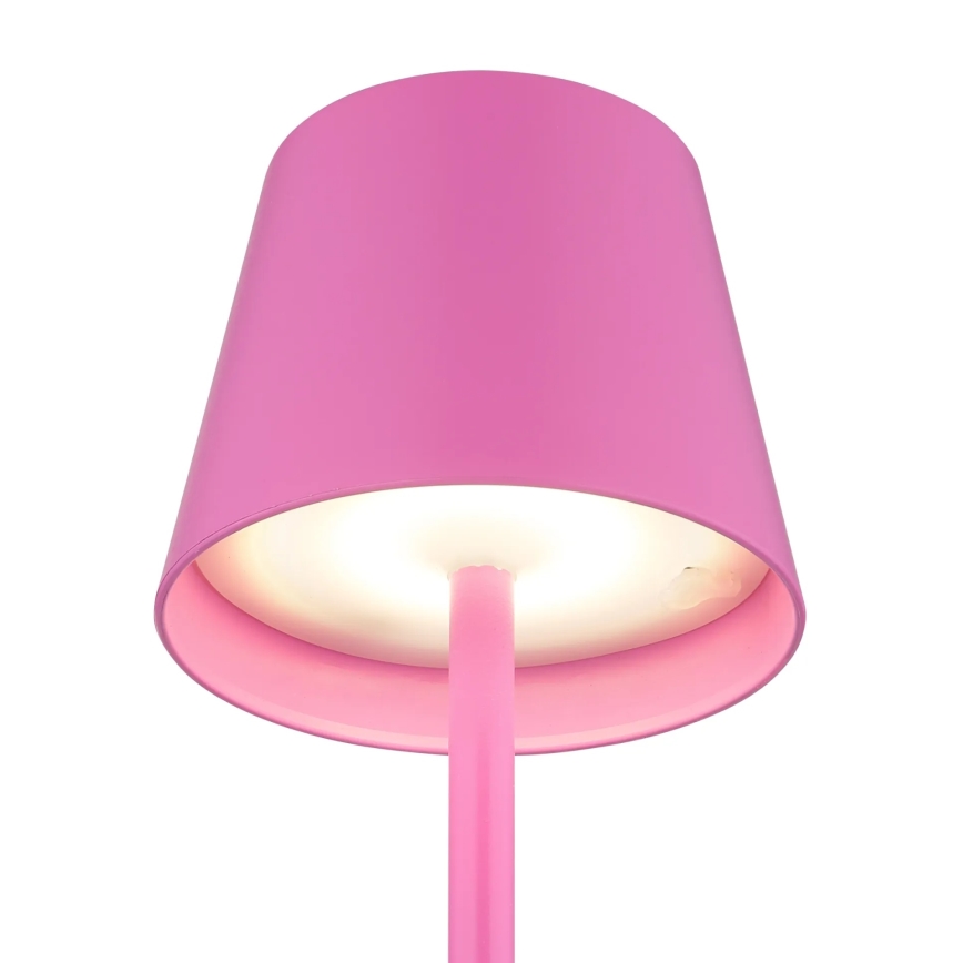 Globo - Lampada da tavolo ricaricabile da esterno dimmerabile a sfioramento 3 in 1 LED/3W/5V 3000/4000/5000K IP54 1800 mAh rosa