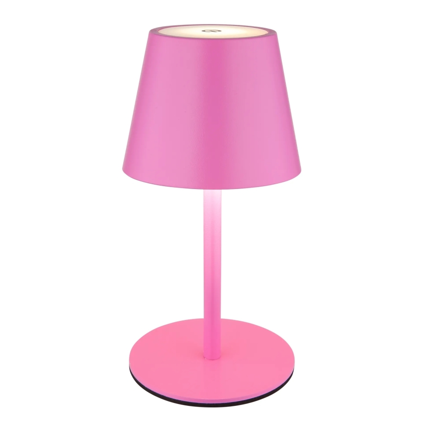 Globo - Lampada da tavolo ricaricabile da esterno dimmerabile a sfioramento 3 in 1 LED/3W/5V 3000/4000/5000K IP54 1800 mAh rosa