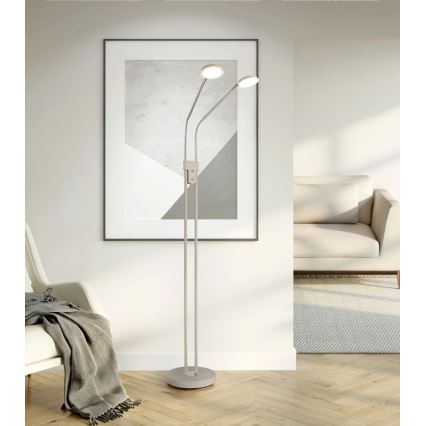Globo - Lampada a piantana LED dimmerabile 2xLED/6,5W/230V 2700/3350/4000K beige