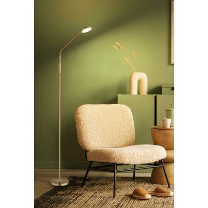 Globo - Lampada da terra dimmerabile a sfioramento LED/6,5W/230V 2700/3350/4000K ottone