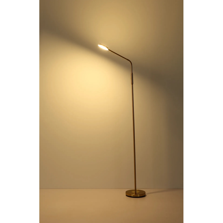 Globo - Lampada da terra dimmerabile a sfioramento LED/6,5W/230V 2700/3350/4000K ottone