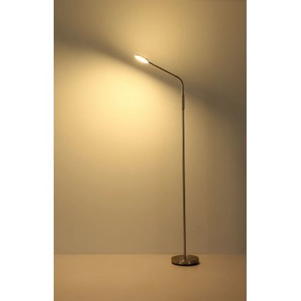 Globo - Lampada da terra dimmerabile a LED con controllo touch LED/6,5W/230V 2700/3350/4000K cromo opaco