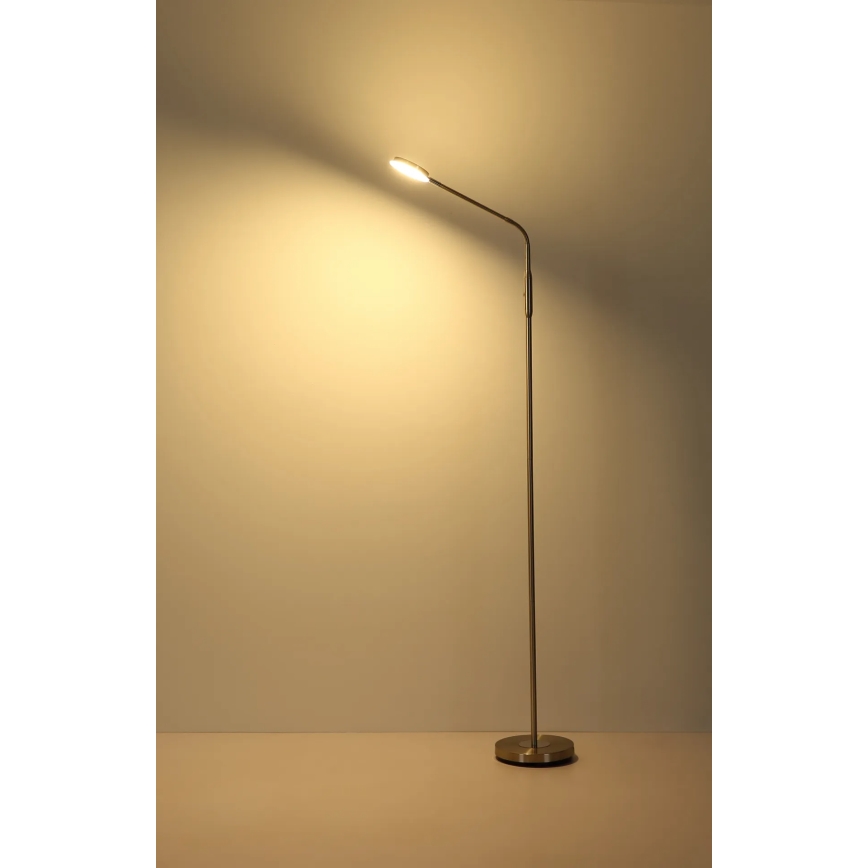Globo - Lampada da terra dimmerabile a LED con controllo touch LED/6,5W/230V 2700/3350/4000K cromo opaco