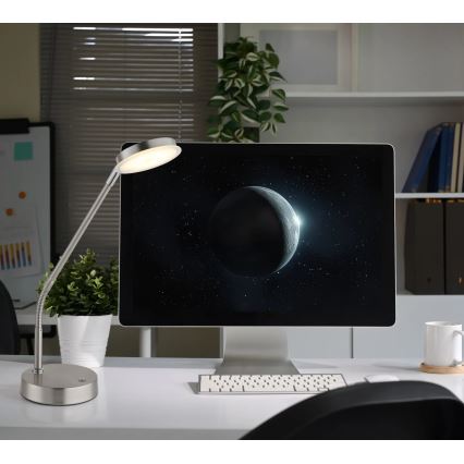Globo - Lampada da tavolo dimmerabile a sfioramento LED/6,5W/230V 2700/3350/4000K cromo opaco