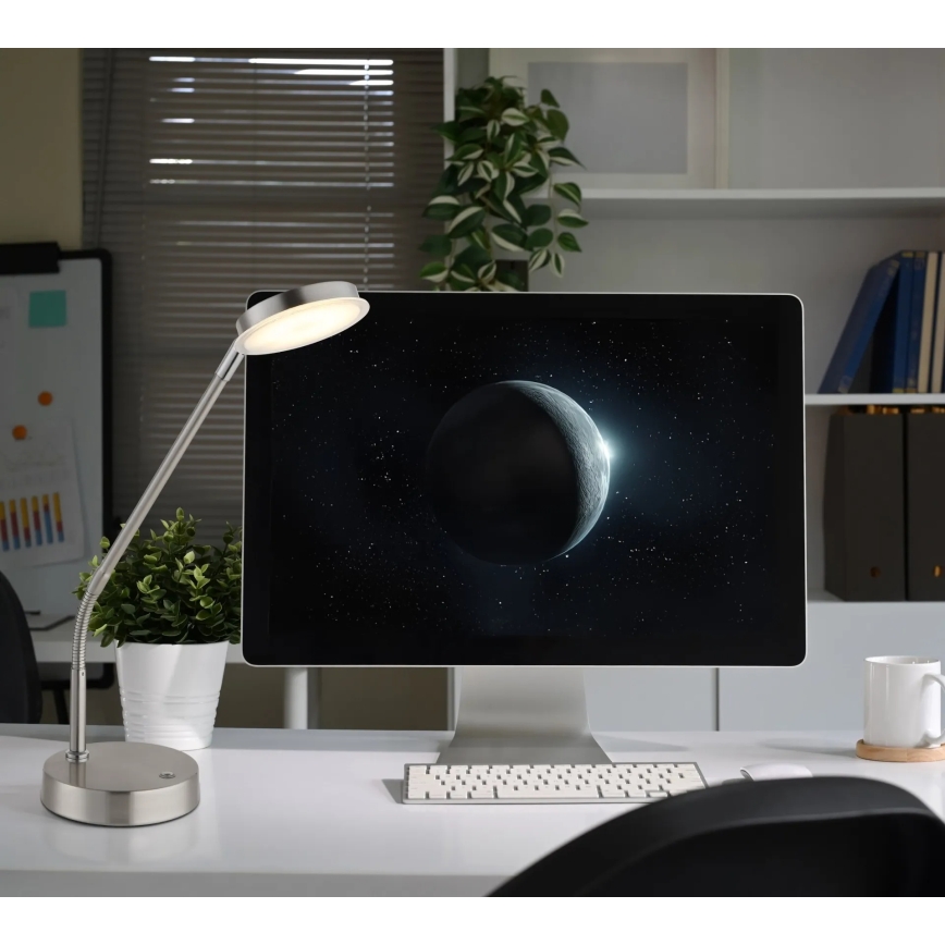 Globo - Lampada da tavolo dimmerabile a sfioramento LED/6,5W/230V 2700/3350/4000K cromo opaco