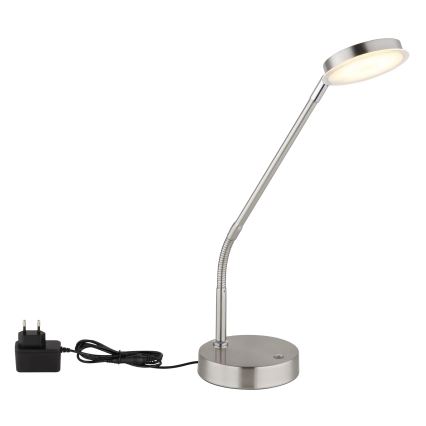 Globo - Lampada da tavolo dimmerabile a sfioramento LED/6,5W/230V 2700/3350/4000K cromo opaco