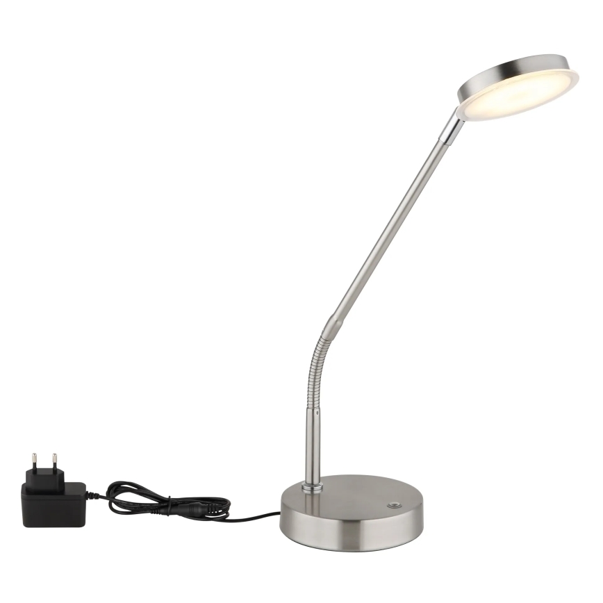 Globo - Lampada da tavolo dimmerabile a sfioramento LED/6,5W/230V 2700/3350/4000K cromo opaco