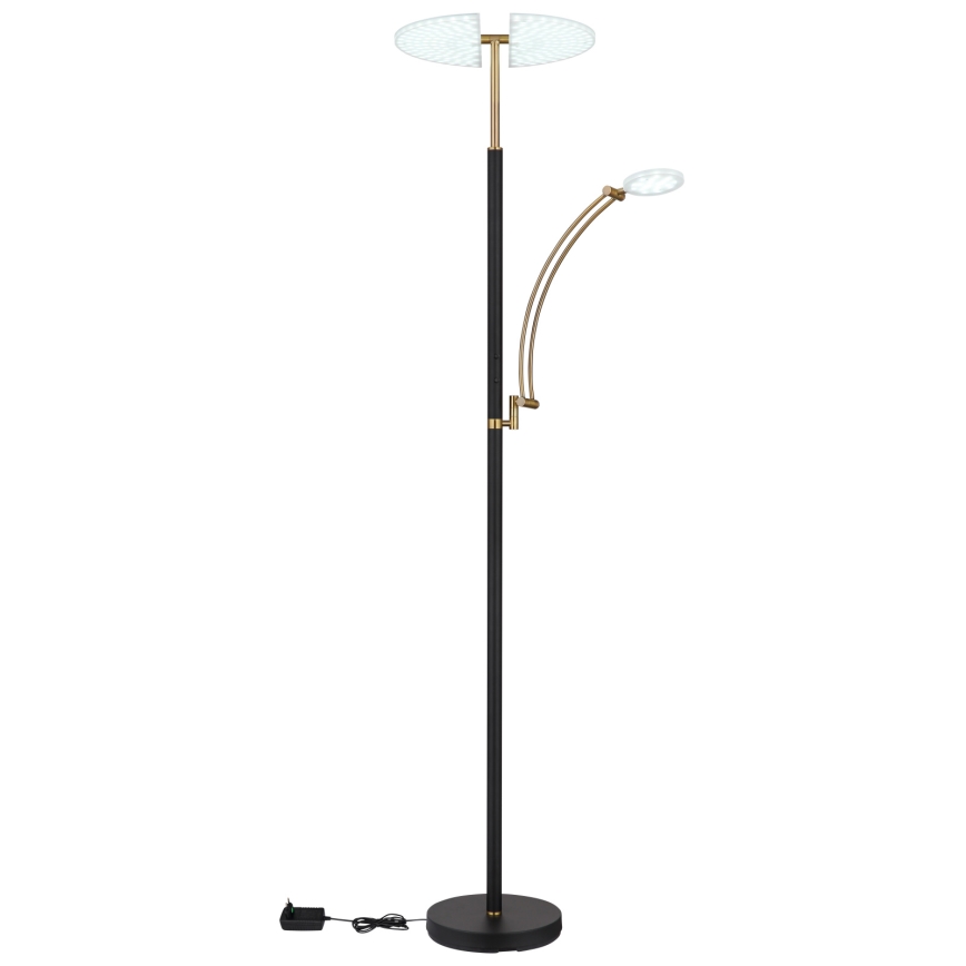 Globo - Lampada da terra dimmerabile LED/40W/230V + LED/5,5W 2700/4000/6000K nera