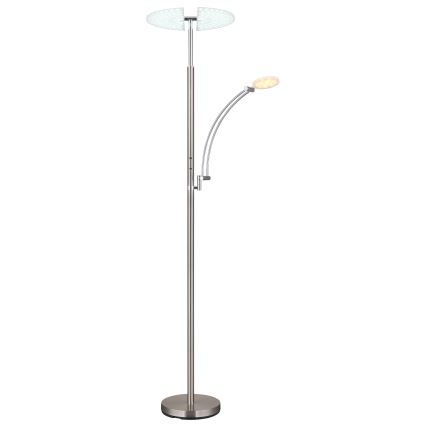Globo - Lampada da terra LED dimmerabile LED/40W/230V + LED/5,5W 2700/4000/6000K cromo opaco