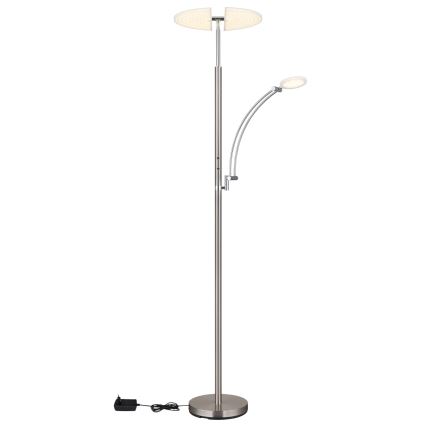 Globo - Lampada da terra LED dimmerabile LED/40W/230V + LED/5,5W 2700/4000/6000K cromo opaco