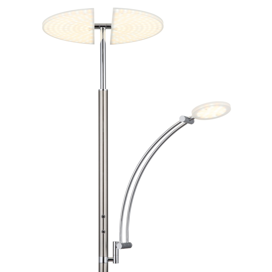 Globo - Lampada da terra LED dimmerabile LED/40W/230V + LED/5,5W 2700/4000/6000K cromo opaco