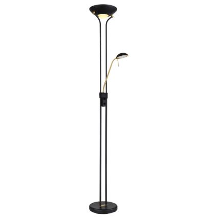 Globo - Lampada da terra dimmerabile LED/20W/230V + LED/5,5W 3000K nero/oro