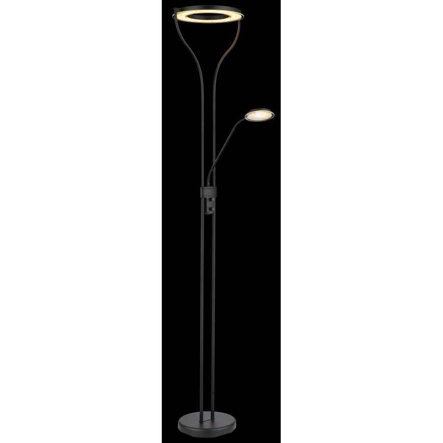 Globo - Lampada da terra LED dimmerabile LED/20W/230V + LED/4W 3000K nera