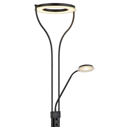 Globo - Lampada da terra LED dimmerabile LED/20W/230V + LED/4W 3000K nera