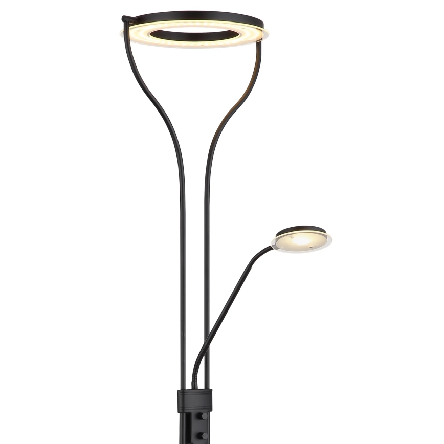 Globo - Lampada da terra LED dimmerabile LED/20W/230V + LED/4W 3000K nera