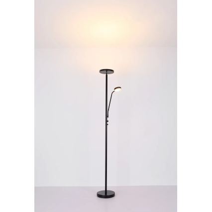 Globo - Lampada da terra dimmerabile LED/18,5W/230V + LED/4,5W 3000K nero