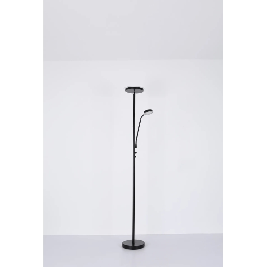 Globo - Lampada da terra dimmerabile LED/18,5W/230V + LED/4,5W 3000K nero