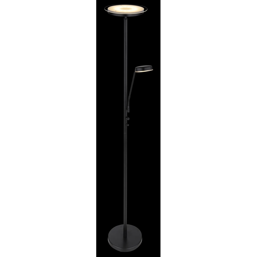 Globo - Lampada da terra dimmerabile LED/18,5W/230V + LED/4,5W 3000K nero