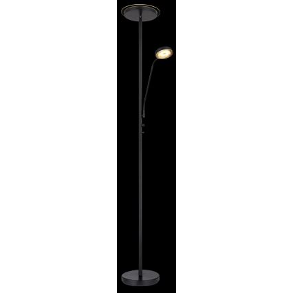 Globo - Lampada da terra dimmerabile LED/18,5W/230V + LED/4,5W 3000K nero