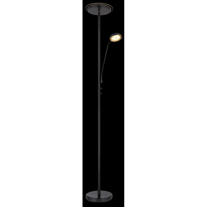 Globo - Lampada da terra dimmerabile LED/18,5W/230V + LED/4,5W 3000K nero