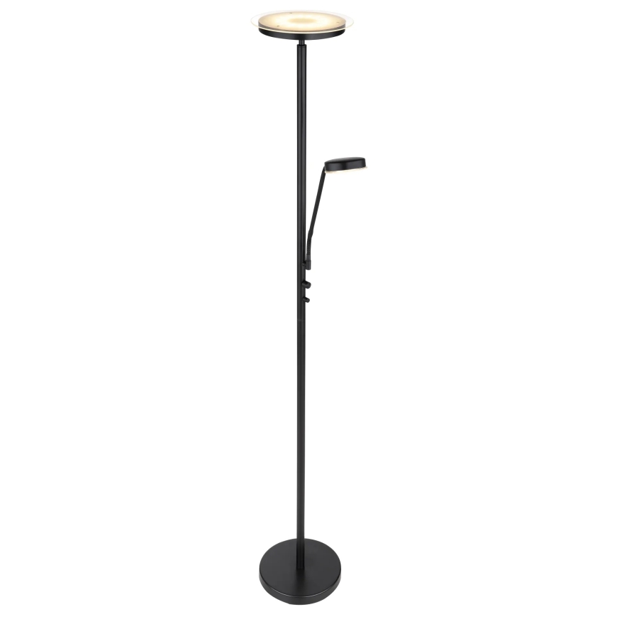 Globo - Lampada da terra dimmerabile LED/18,5W/230V + LED/4,5W 3000K nero