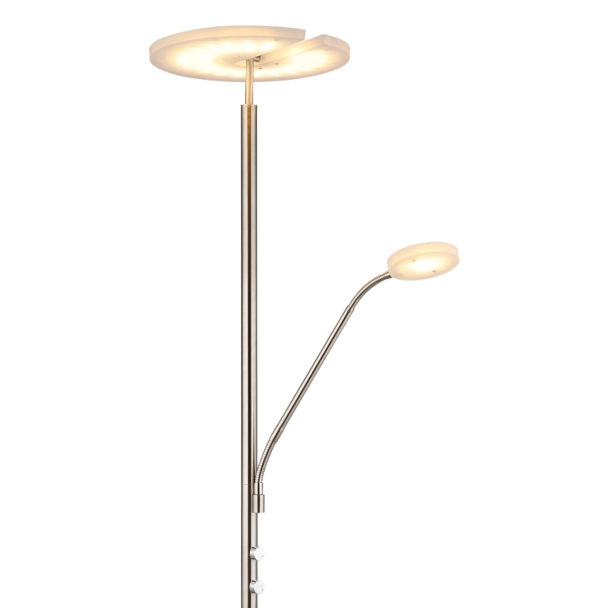 Globo - LED Lampada da terra dimmerabile LED/28W/230V + LED/5W 3000K cromo lucido