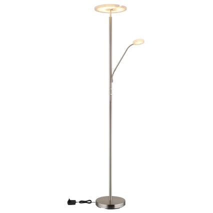 Globo - LED Lampada da terra dimmerabile LED/28W/230V + LED/5W 3000K cromo lucido