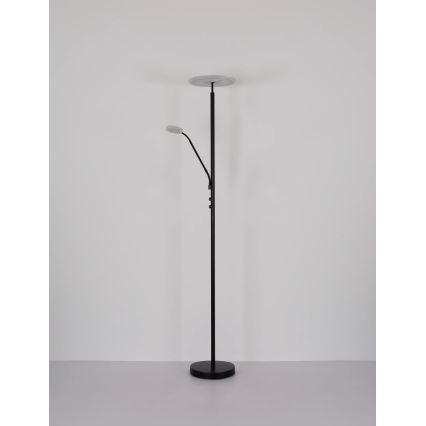 Globo - Lampada da terra dimmerabile LED/28W/230V + LED/5W 3000K nera
