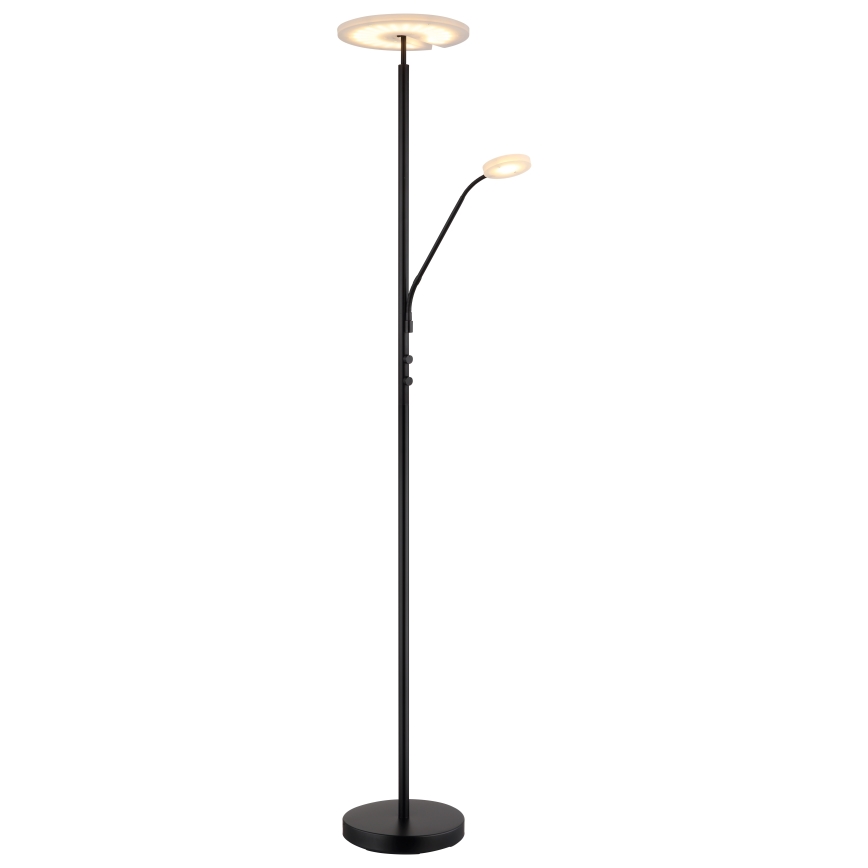 Globo - Lampada da terra dimmerabile LED/28W/230V + LED/5W 3000K nera