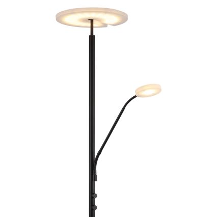 Globo - Lampada da terra dimmerabile LED/28W/230V + LED/5W 3000K nera