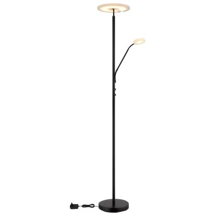 Globo - Lampada da terra dimmerabile LED/28W/230V + LED/5W 3000K nera