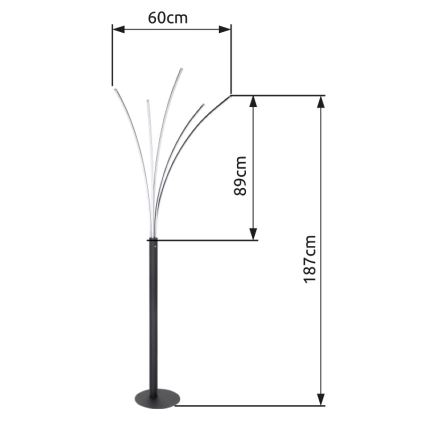 Globo - Lampada da terra dimmerabile a LED con controllo touch LED/36W/230V cromo lucido