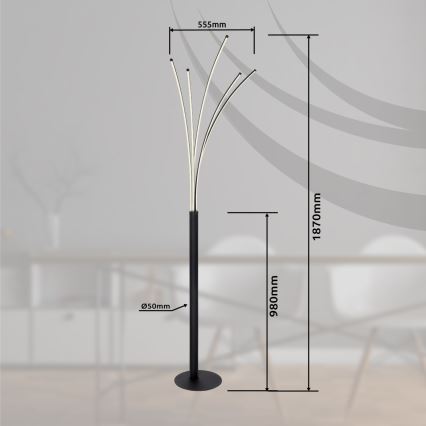 Globo - Lampada da terra dimmerabile a LED/36W/230V 3000-6000K Wi-Fi Tuya + telecomando