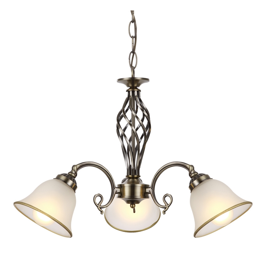 Globo - Lampadario a sospensione con catena 3xE27/60W/230V