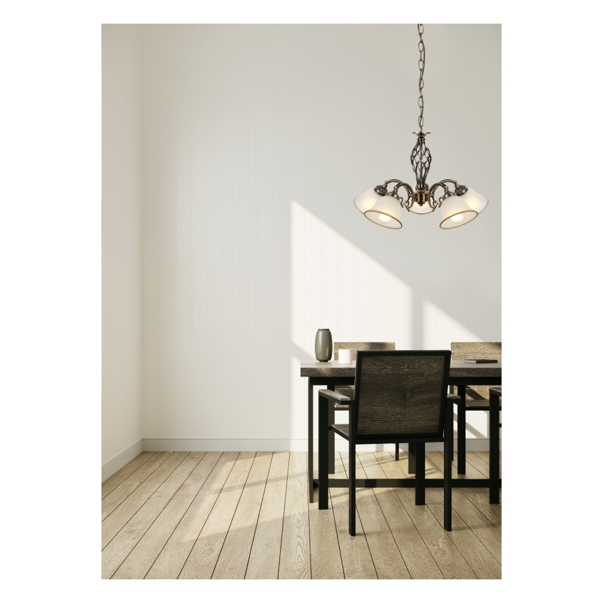 Globo - Lampadario a sospensione con catena 5xE27/60W/230V