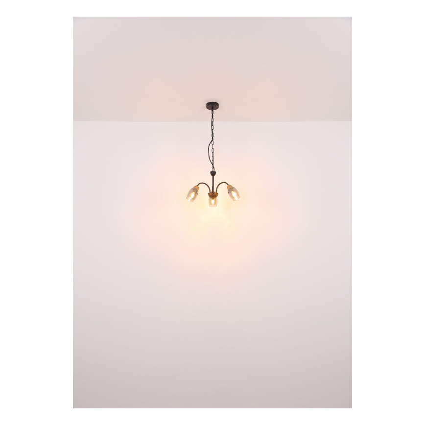 Globo - Lampadario a sospensione con catena 3xE14/25W/230V