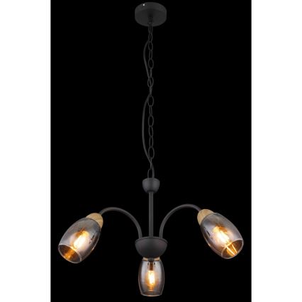 Globo - Lampadario a sospensione con catena 3xE14/25W/230V