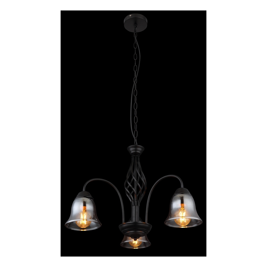 Globo - Lampadario a sospensione con catena 3xE27/60W/230V