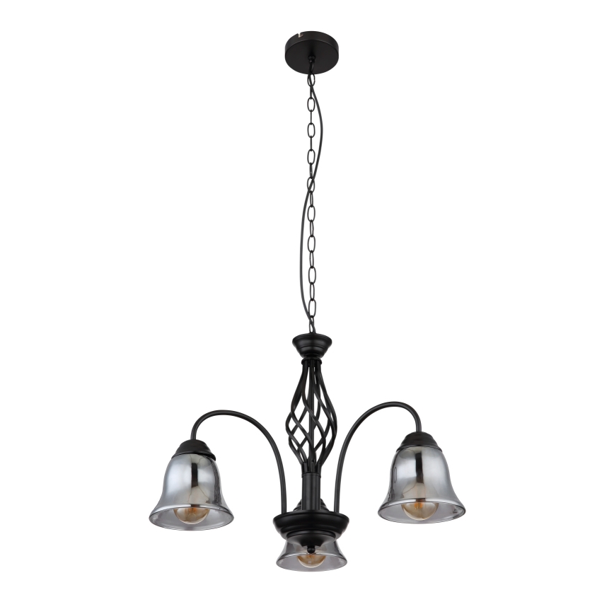 Globo - Lampadario a sospensione con catena 3xE27/60W/230V